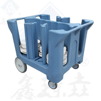 Équipement de cuisine Alimentation chaude Moulissage rotatif Chariot à vaisselle avec grandes roues et couleur personnalisée