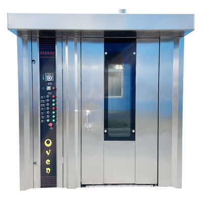 Acier inoxydable 16 plateaux Huile diesel Commercial électrique Mooncake Convection four argent