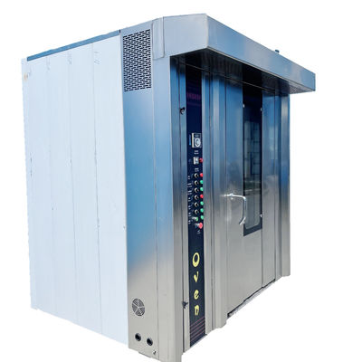 Acier inoxydable 16 plateaux Huile diesel Commercial électrique Mooncake Convection four argent