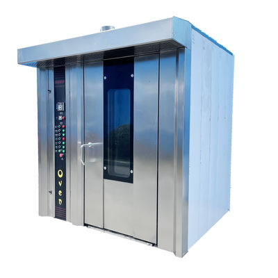 Acier inoxydable 16 plateaux Huile diesel Commercial électrique Mooncake Convection four argent