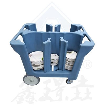 Chariot de collecte de plateaux de couleur personnalisé pour l'efficacité et l'organisation des restaurants