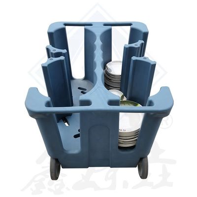 Chariot de collecte de plateaux de couleur personnalisé pour l'efficacité et l'organisation des restaurants