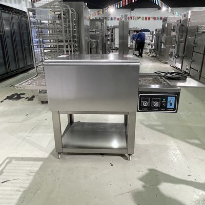 Un seul four 380V Transporteur commercial automatique Forneau à pizza Idéal pour la production de pizzeria