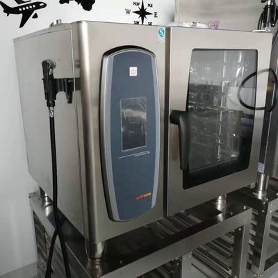 Cuisinier à convection à gaz à 8 plateaux pour la cuisson du pain français, certifié CE et d'une puissance de 18,6 kW