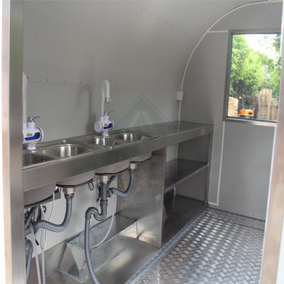 Trailer mobile pour camions alimentaires homologués CE avec une productivité élevée et une taille de 2300*1750*2100 mm