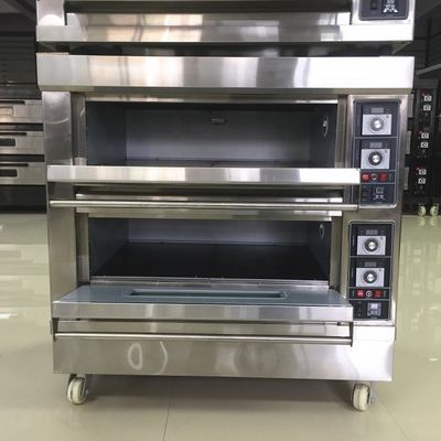 Fonction de machines à pâtisserie électrique gâteau à gaz four à pizza avec compétitif et 3 decks 9 plateaux