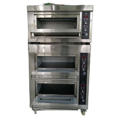 Fonction de machines à pâtisserie électrique gâteau à gaz four à pizza avec compétitif et 3 decks 9 plateaux