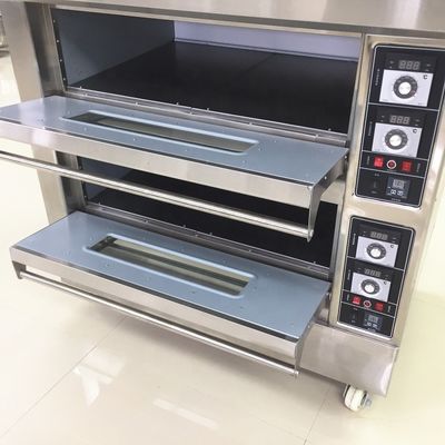 Fonction de machines à pâtisserie électrique gâteau à gaz four à pizza avec compétitif et 3 decks 9 plateaux
