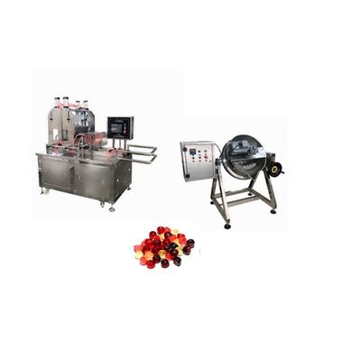 Dépôt de sucre Double couleur machine à gommer Hamburger Pizza Jelly Candy Machinery