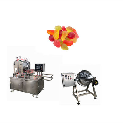 Dépôt de sucre Double couleur machine à gommer Hamburger Pizza Jelly Candy Machinery