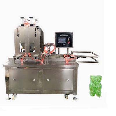 Dépôt de sucre Double couleur machine à gommer Hamburger Pizza Jelly Candy Machinery