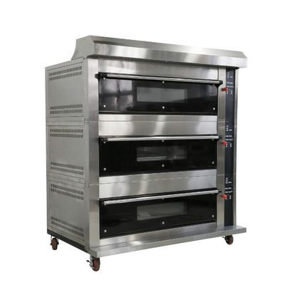2/3/4/6/9 Capacité des plateaux Pâte à pâte commerciale Pizza gâteau cuisson four à gaz électrique