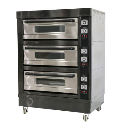 2/3/4/6/9 Capacité des plateaux Pâte à pâte commerciale Pizza gâteau cuisson four à gaz électrique
