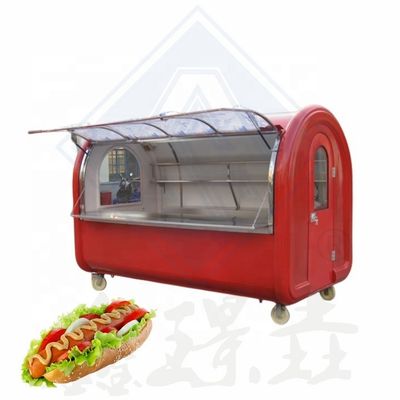 Chariot de vente de nourriture en plein air avec roues Cuisine mobile BBQ Hot Dog Boutique de glaces