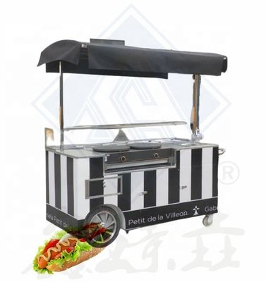 Chariot alimentaire en acier inoxydable pour la viande et les frites Longue durée de vie Chariot à main