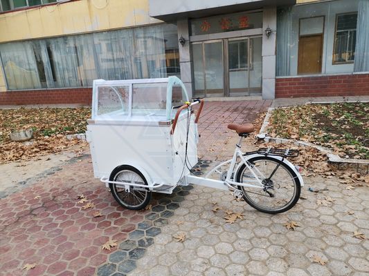Fonction de la machine du camion alimentaire mobile Fournir de la nourriture avec un panier à bicyclette à trois roues
