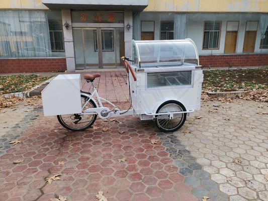 Fonction de la machine du camion alimentaire mobile Fournir de la nourriture avec un panier à bicyclette à trois roues