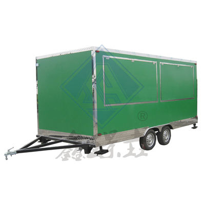 500 cm Carré commercial industriel à un ou deux essieux Chariot alimentaire mobile