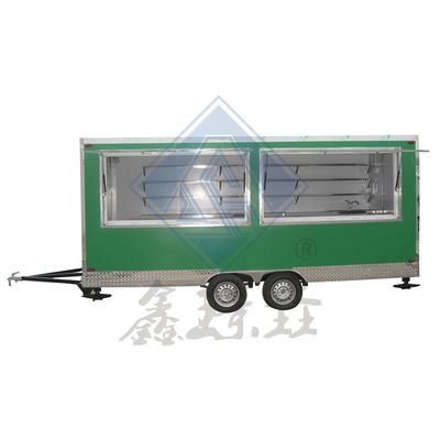 500 cm Carré commercial industriel à un ou deux essieux Chariot alimentaire mobile
