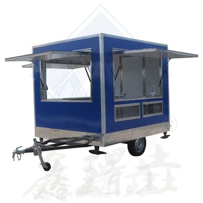 Camion de nourriture vintage de couleur personnalisée Restaurant entièrement équipé Grill au poulet rotisserie