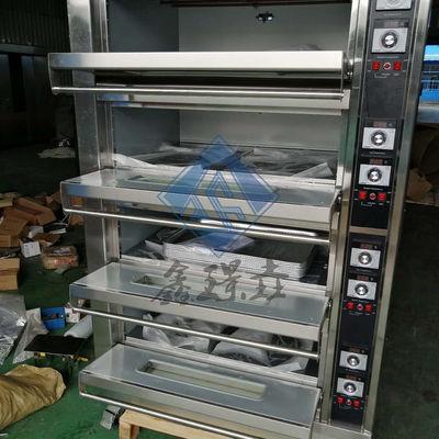 0.1kw four à gaz de boulangerie commerciale 3/4 deck four à gaz pizza four à boulangerie / four à convection à gaz