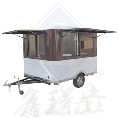 Vente de restaurant barbecue chariot de nourriture avec gril et friteuse chariot mobile longue durée de vie