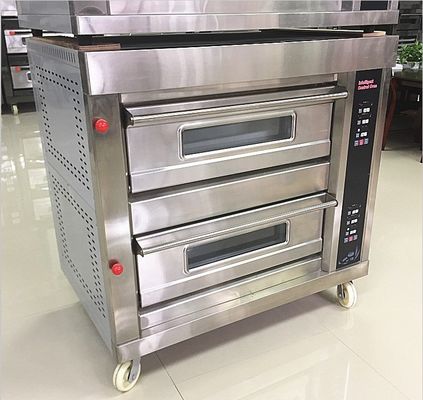 0.1kw four électrique à plat pour le pain 3 deck 12 plateaux four de boulangerie au gaz avec régulateur de temps