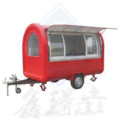 Carton de café mobile pour les magasins de boissons alimentaires Snack Street Food Trailer Couleur personnalisée