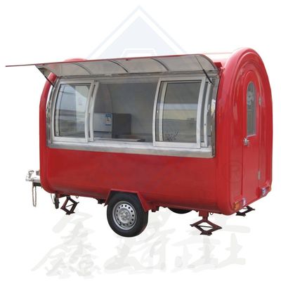 Carton de café mobile pour les magasins de boissons alimentaires Snack Street Food Trailer Couleur personnalisée
