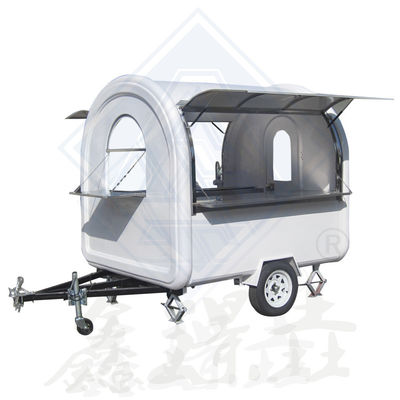Carton de café mobile pour les magasins de boissons alimentaires Snack Street Food Trailer Couleur personnalisée