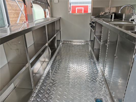 Restauration commerciale, kiosque de restauration de rue, remorque moderne pour pizza, hamburger et poulet frit