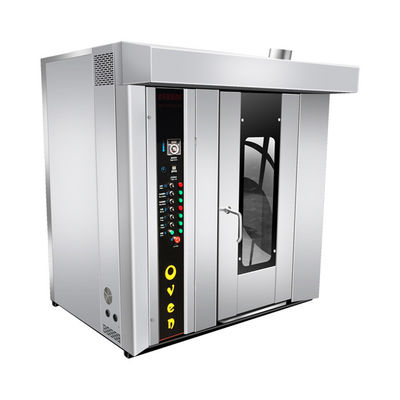 Cuisinier électrique à pizza 64 plateaux Cuisinier rotatif à convection double porte pour la production de boulangerie