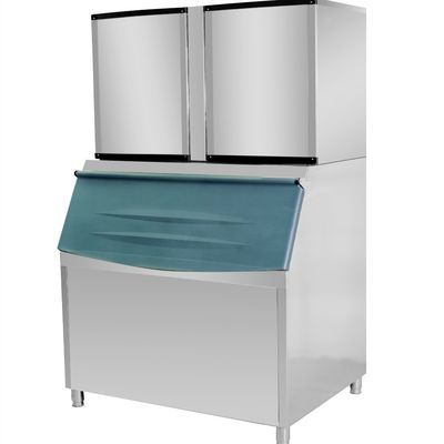 Fabricant de glaçons industriels avec refroidissement à l'air ou à l'eau et capacité de stockage de glace de 350 kg