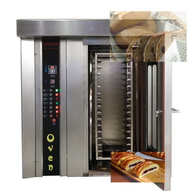Longue durée de vie four à pain automatique à gaz rotatif pour cuisine de boulangerie industrielle