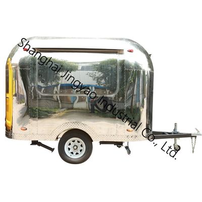 Trailer de nourriture mobile de vente rapide avec autocollants externes personnalisés et grill