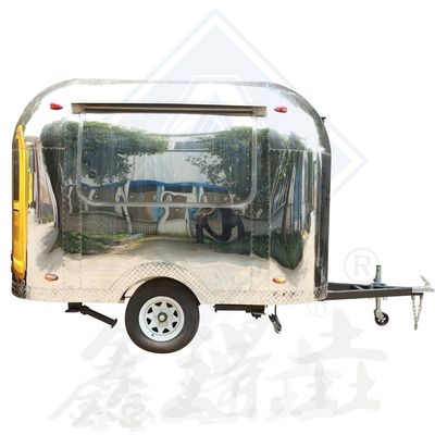 Voiture de restauration de rue en acier galvanisé avec intérieur tout compris et collations incluses