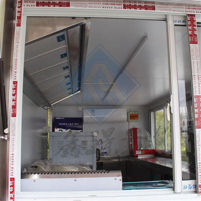 Camion alimentaire électrique en acier inoxydable/plaque galvanisée/aluminium à essieu simple/double