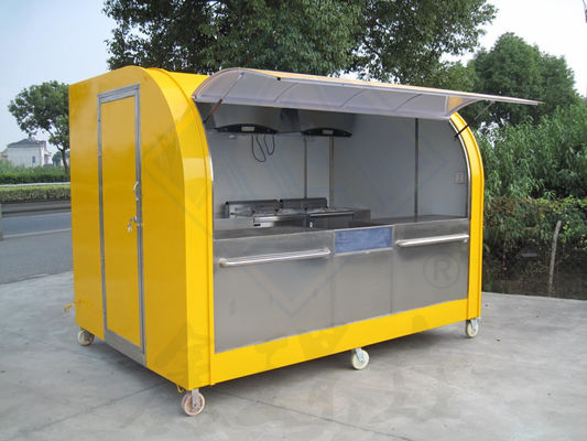 Chariots alimentaires commerciaux Chariot alimentaire personnalisé avec cuisine complète et pont supérieur