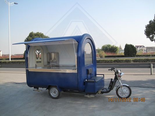 Camion de vente de nourriture en plein air avec gril à gaz sur moto en acier galvanisé