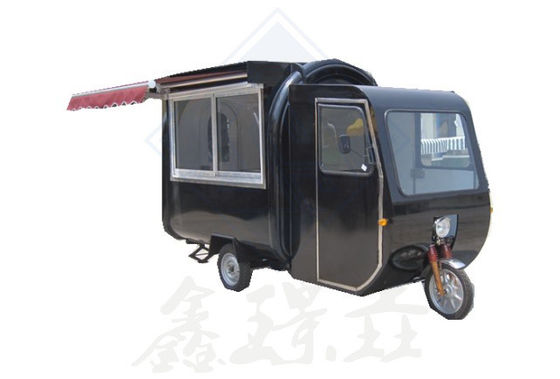 Camion de vente de nourriture en plein air avec gril à gaz sur moto en acier galvanisé