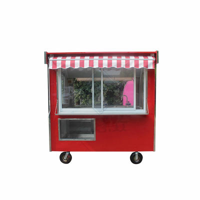 Camion alimentaire entièrement équipé 220cm à double axe commercial modèle rond avec couverture