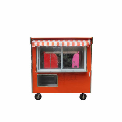 Camion alimentaire entièrement équipé 220cm à double axe commercial modèle rond avec couverture