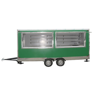 Camion alimentaire mobile isolé en acier inoxydable avec verre trempé et moto électrique