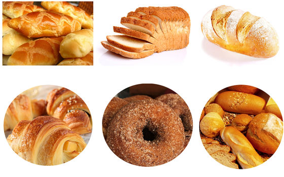 Produits alimentaires et boissons 1800*2000*2200 électrique diesel à gaz automatique 16/32 four rotatif cuisson du pain ligne de fabrication de machine