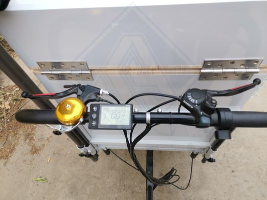 Vente de rue en plein air Longue durée de vie Vélo de panier alimentaire avec toit et mobile