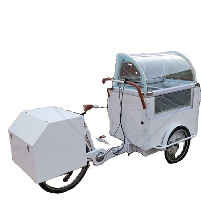 Vente de collations Display de crème glacée de rue mobile Chariot à vélo Chariot alimentaire mobile