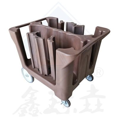 Chariot alimentaire de conception moderne avec plateau de chauffage et chariot de plaque en plastique réglable