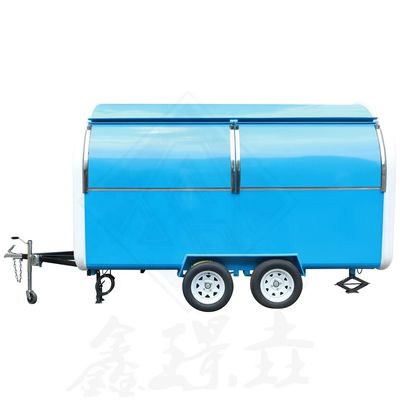 Chariot alimentaire à roues électriques de couleur personnalisée pour les cônes de neige Chariot de hot-dogs Aliments mobiles Snack Food