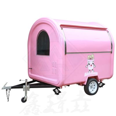 Chariot alimentaire à roues électriques de couleur personnalisée pour les cônes de neige Chariot de hot-dogs Aliments mobiles Snack Food
