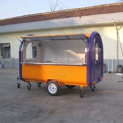 Hot Dog Barbecue Cart de nourriture mobile avec cuisine complète et support en ligne